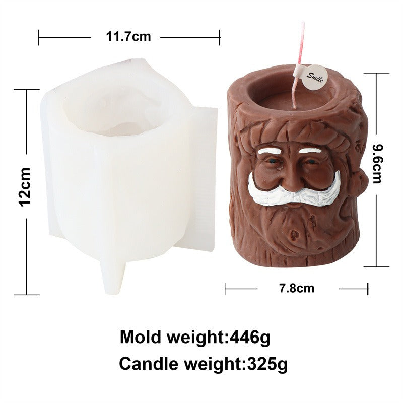 Christmas candle mold gingerbread man Santa Claus snowman deer head gift box scented candle holder mold