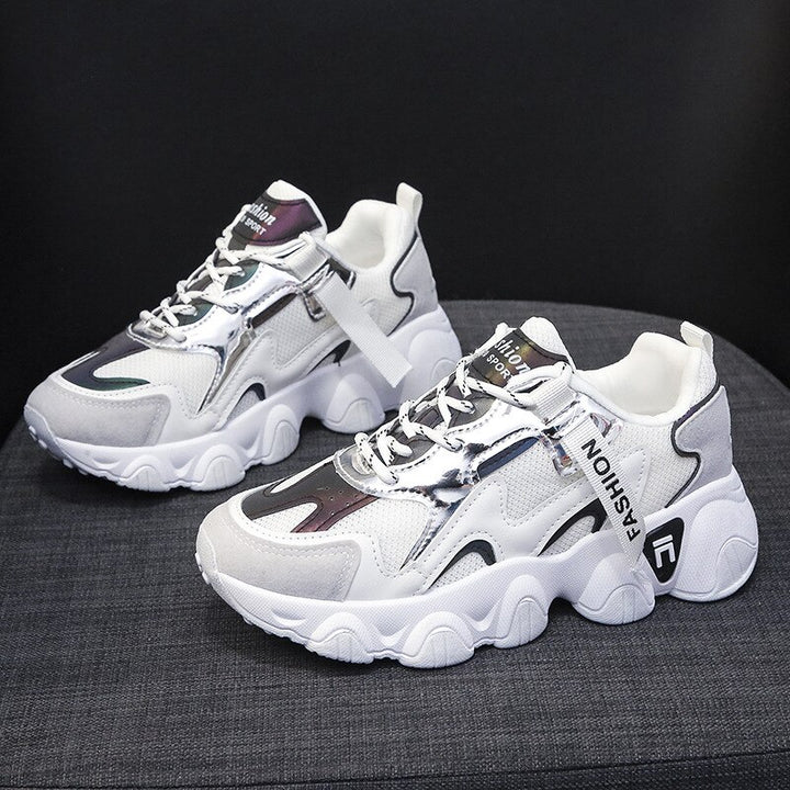 Women's shoes new breathable Korean sports shoes thick-soled student running women's shoes - Shaners Merchandise