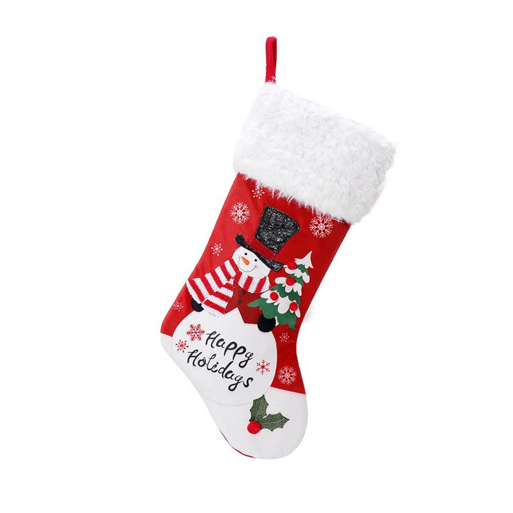 Christmas decorations Christmas pendants Christmas socks Santa Claus snowman velvet socks Christmas socks gift bags