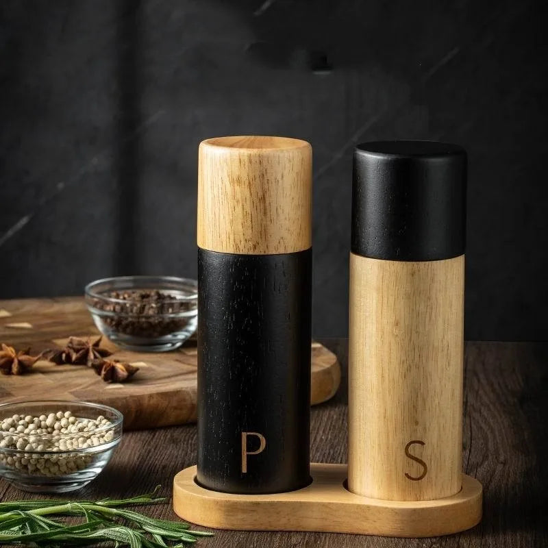 Oak Pepper Grinder Salt and Pepper Grinder Wooden Salt Mill Pepper Grinder with Adjustable Ceramic Rotor