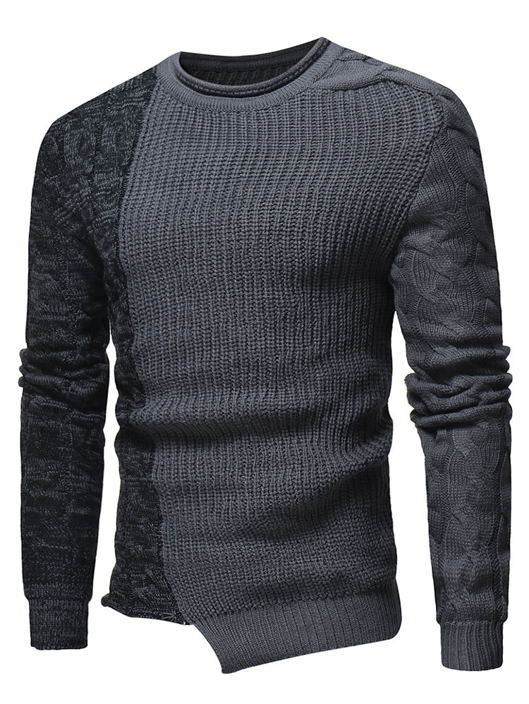 Spliced Raglan Sleeve Pullover Sweater - Shaners Merchandise