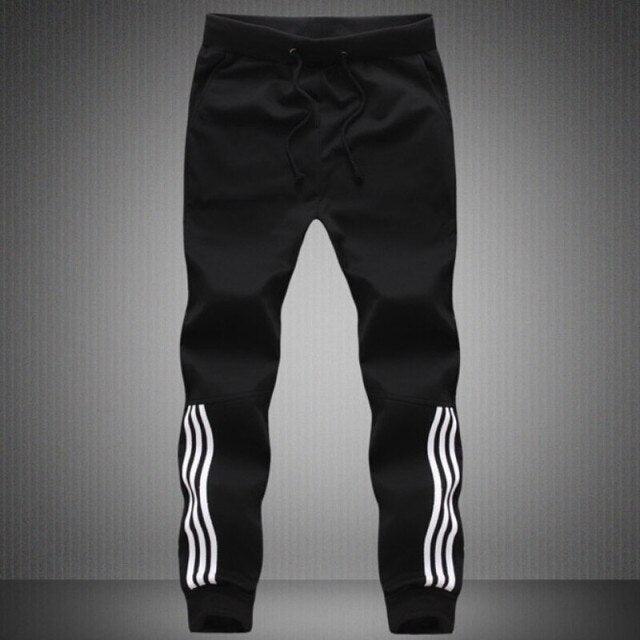 Tracksuit Bottoms Mens Casual Pants Cotton Sweatpants Mens Joggers Striped Pants Gyms Clothing Plus - Shaners Merchandise