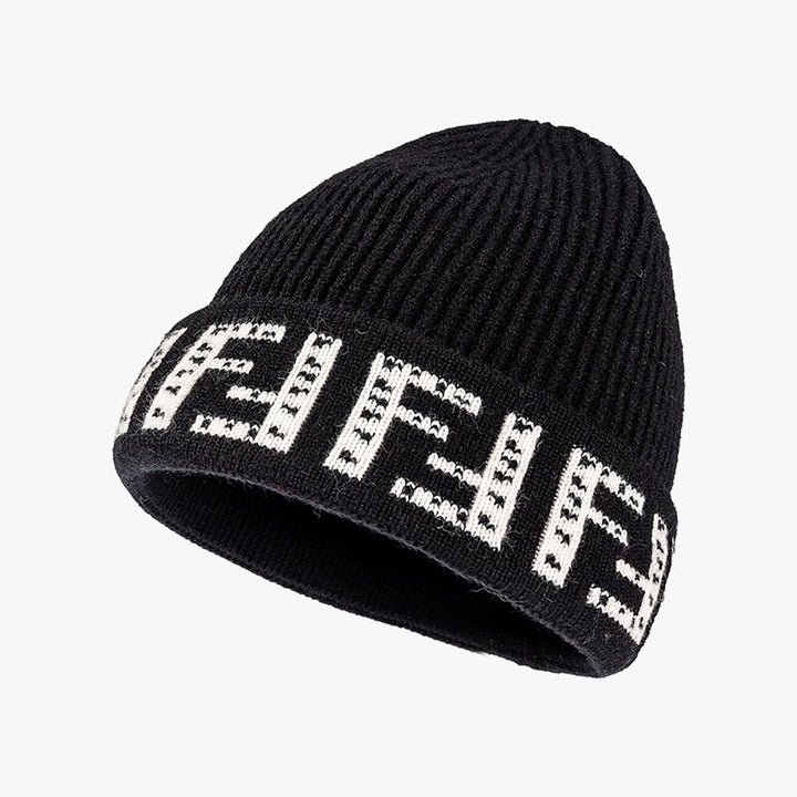 Letter Beanie Hat for Women Winter Hat Soft Knitted Skullies Hat Warm Thick Bonnet Cap Female Hats for Girl hat