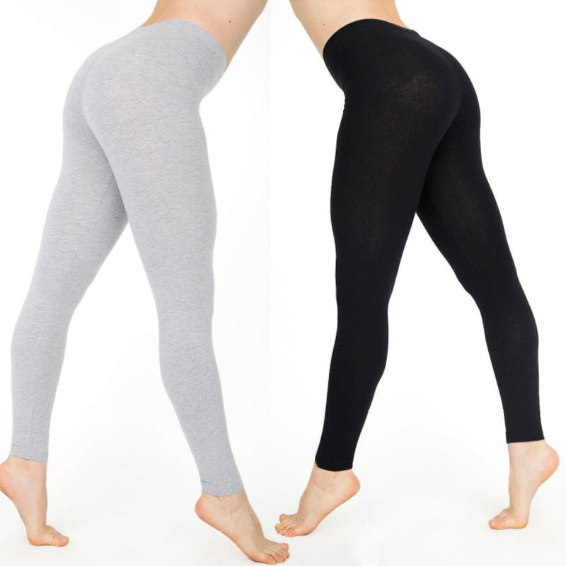 Womens Casual Ankle-length Leggings Elastic Waist Cotton Leggings Female Women Clothing Plus Size 2XL - Shaners Merchandise