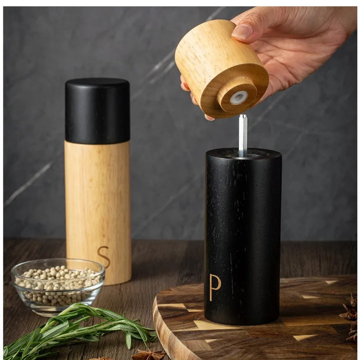 Oak Pepper Grinder Salt and Pepper Grinder Wooden Salt Mill Pepper Grinder with Adjustable Ceramic Rotor