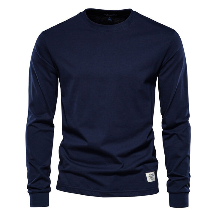 Autumn Fashion Long Sleeve New Men's Solid Long Sleeve Top High Street Inner Cotton T-Shirt - Shaners Merchandise