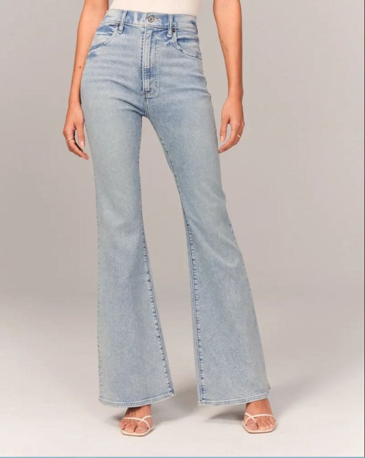 Flare Jeans Pants Women Vintage Denim Ladies Jeans Women High Waist Fashion Stretch Pocket Trousers - Shaners Merchandise