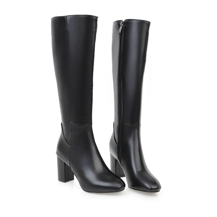 Martin boots women's British style thick soled high-heeled boots high knee high boots women's boots(Theses Boots Do Not Ship To India & Canada)