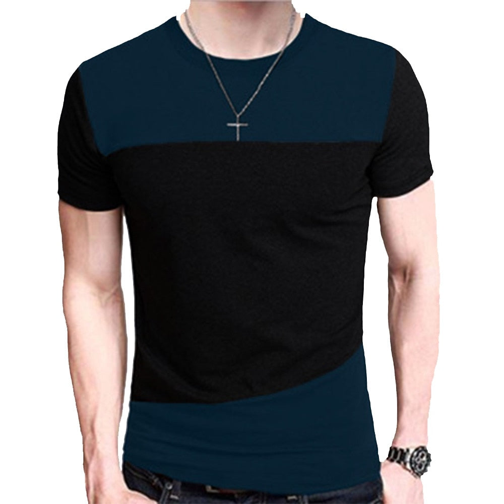 M-3XL Mens T Shirt Short Sleeve Crew Neck T-shirt Slim Fit Casual Tshirt - Shaners Merchandise