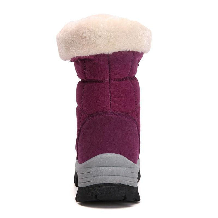 Women's winter plush warm cotton shoes, oversized cotton shoes, snow boots, middle-aged and elderly outdoor snow boots, high top cotton shoes - Shaners Merchandise