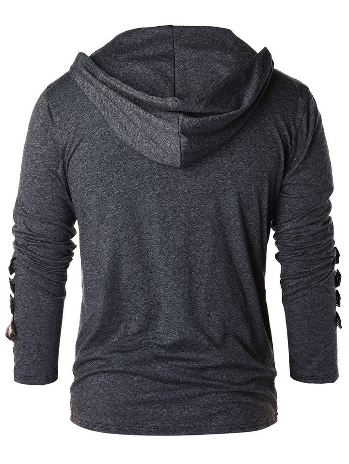 Faux Leather Lace Up Hoodie - Shaners Merchandise