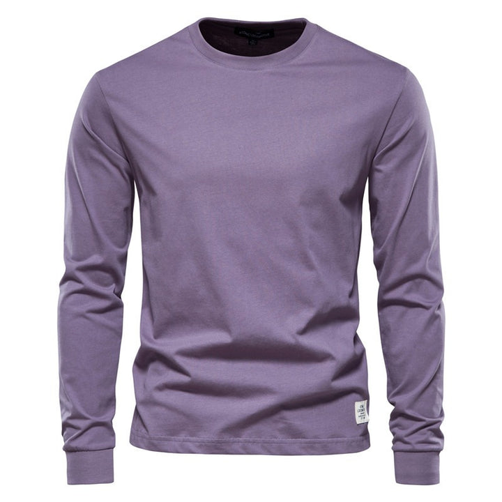 Autumn Fashion Long Sleeve New Men's Solid Long Sleeve Top High Street Inner Cotton T-Shirt - Shaners Merchandise