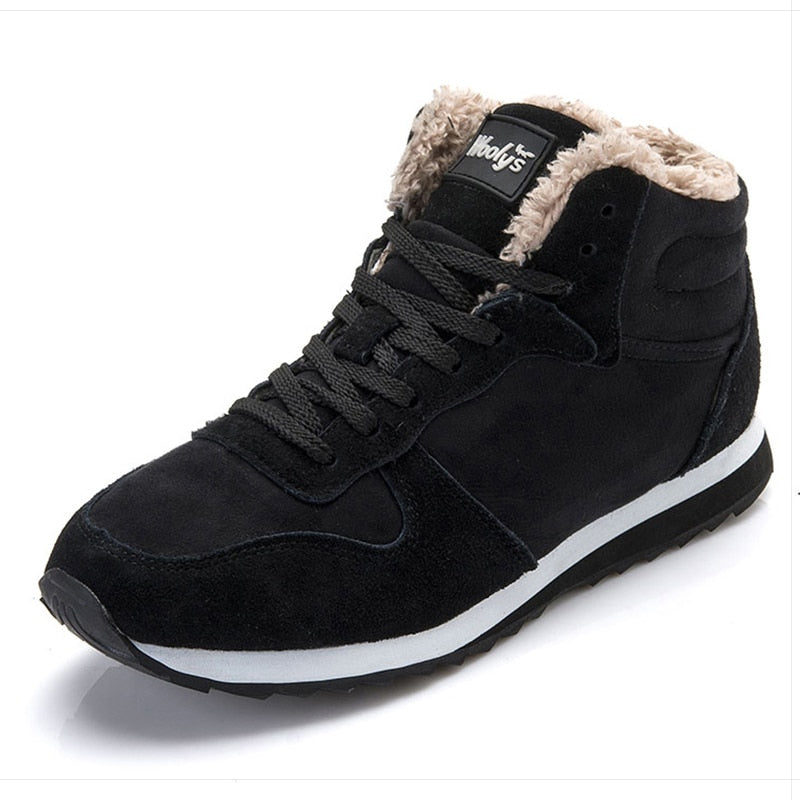 Men boots Men's Winter Shoes Fashion Snow Boots Shoes Plus Size Winter Sneakers Ankle Men Shoes Winter Boots Black Blue Footwear