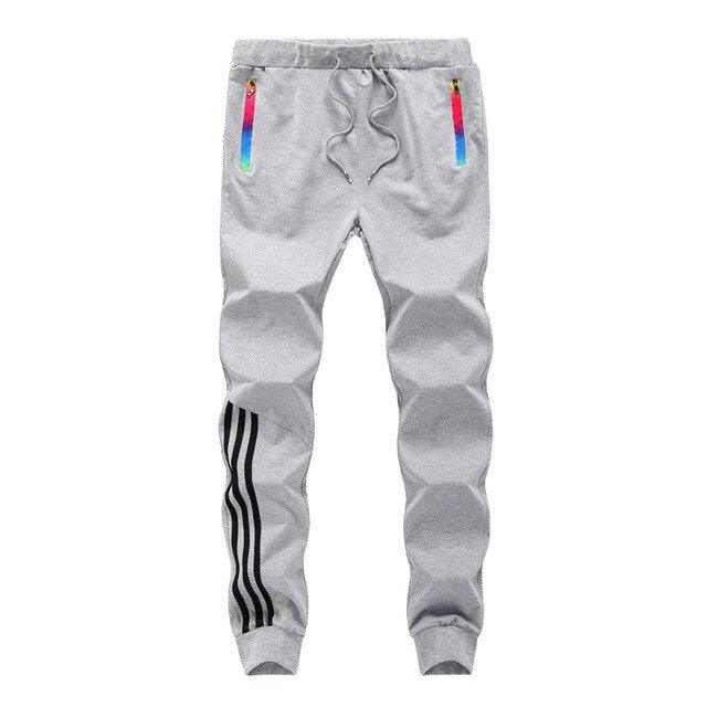 Tracksuit Bottoms Mens Casual Pants Cotton Sweatpants Mens Joggers Striped Pants Gyms Clothing Plus - Shaners Merchandise