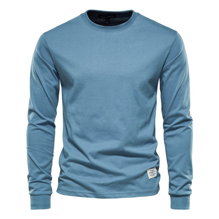 Autumn Fashion Long Sleeve New Men's Solid Long Sleeve Top High Street Inner Cotton T-Shirt - Shaners Merchandise