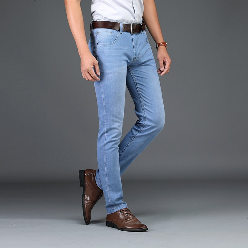 Spring Summer style Utr Thin Mens brand jeans Fashion Men Casual Slim fit Straight High Stretch Feet skinny jeans men