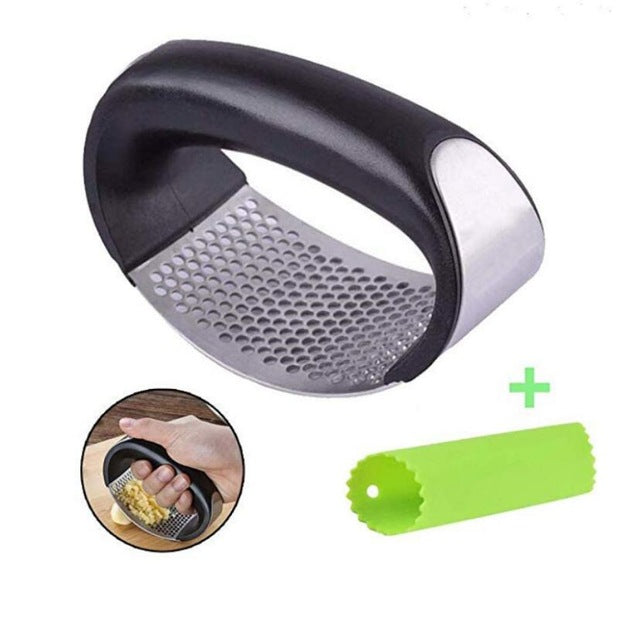 Garlic Press Stainless Steel Garlic chopper Crusher Kitchen Vegetable Garlic Squeezer Masher long handle Mincer Kitchen Gadget