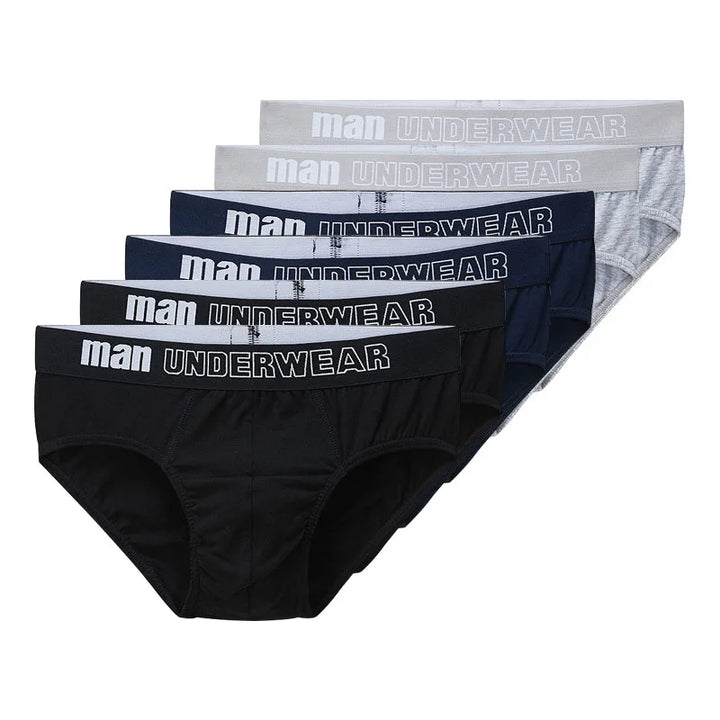 6pcs/Kit Men's Panties Pure Cotton Mens Underwear Briefs Bulge Breathable - Shaners Merchandise