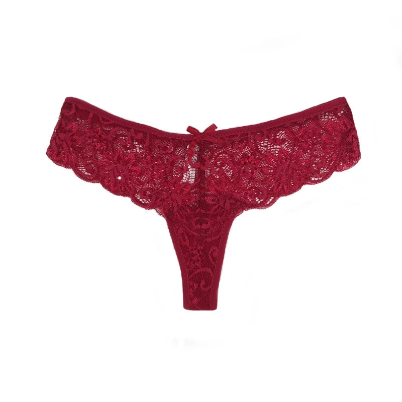 Lace Thong Women Lace Low Waist Panties Sexy Transparent Underwear Ladies - Shaners Merchandise