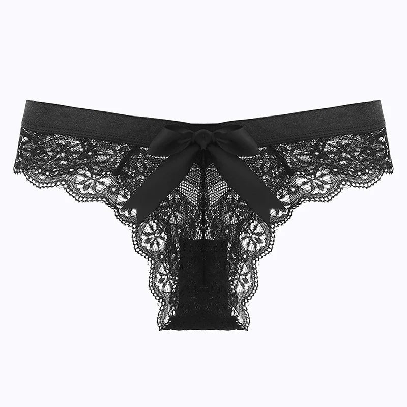 Lace Thong Women Lace Low Waist Panties Sexy Transparent Underwear Ladies - Shaners Merchandise