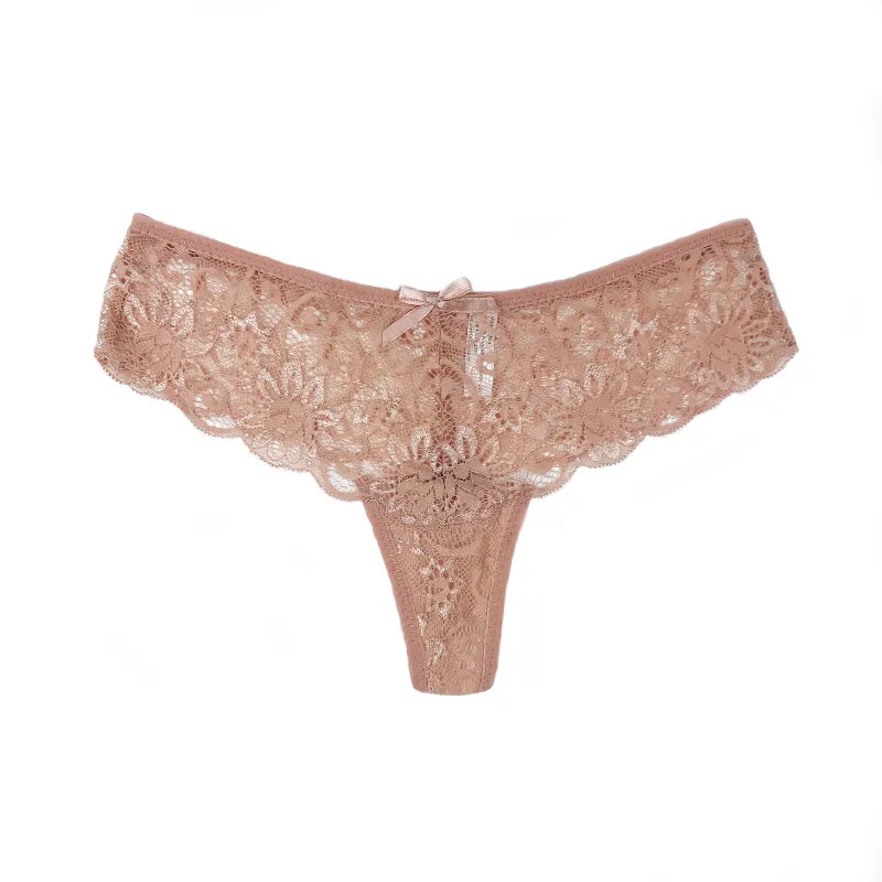 Lace Thong Women Lace Low Waist Panties Sexy Transparent Underwear Ladies - Shaners Merchandise