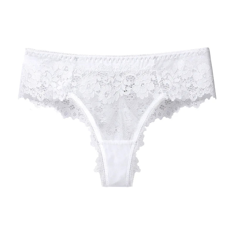 Lace Thong Women Lace Low Waist Panties Sexy Transparent Underwear Ladies - Shaners Merchandise