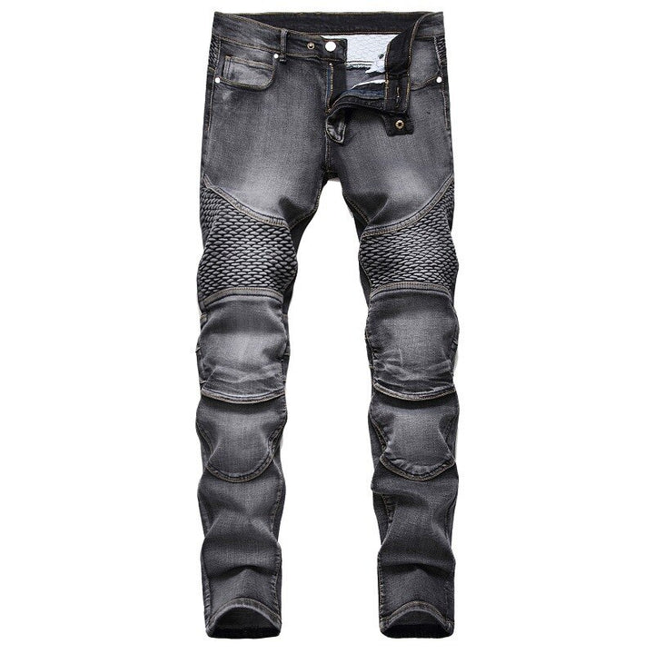 Fashion Hole Straight Jeans Homme Retro Mens Denim Trousers High Quality Cotton - Shaners Merchandise