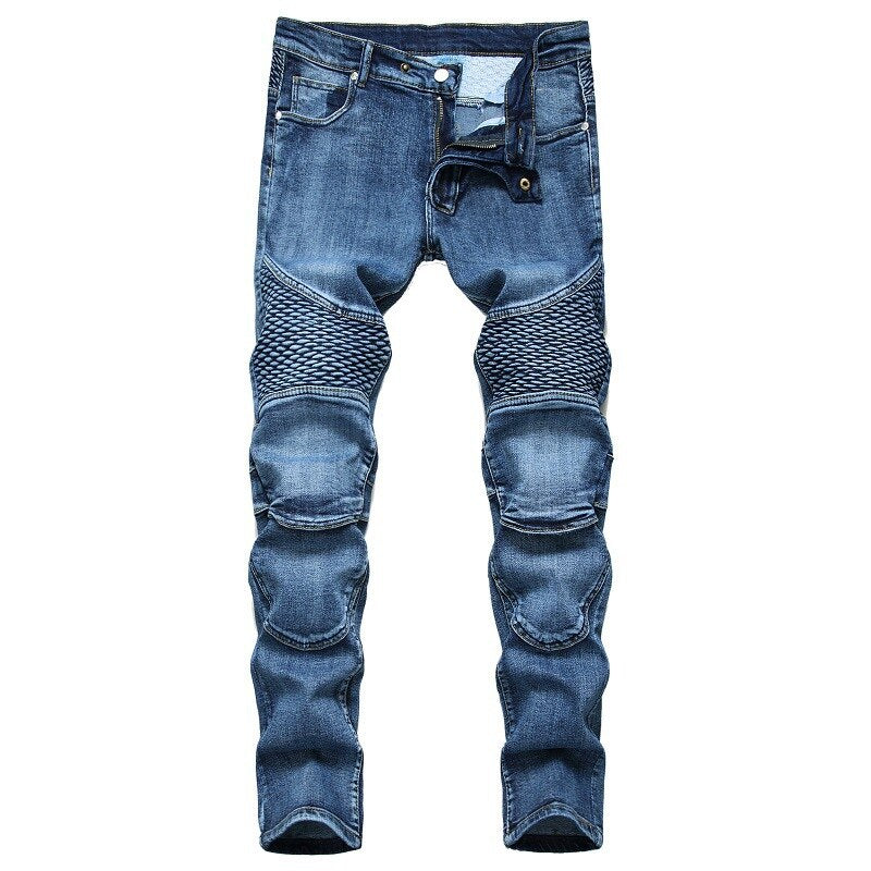 Fashion Hole Straight Jeans Homme Retro Mens Denim Trousers High Quality Cotton - Shaners Merchandise