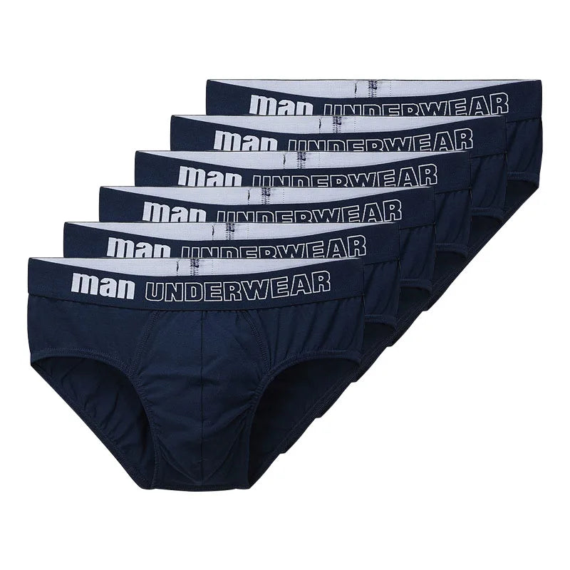 6pcs/Kit Men's Panties Pure Cotton Mens Underwear Briefs Bulge Breathable - Shaners Merchandise