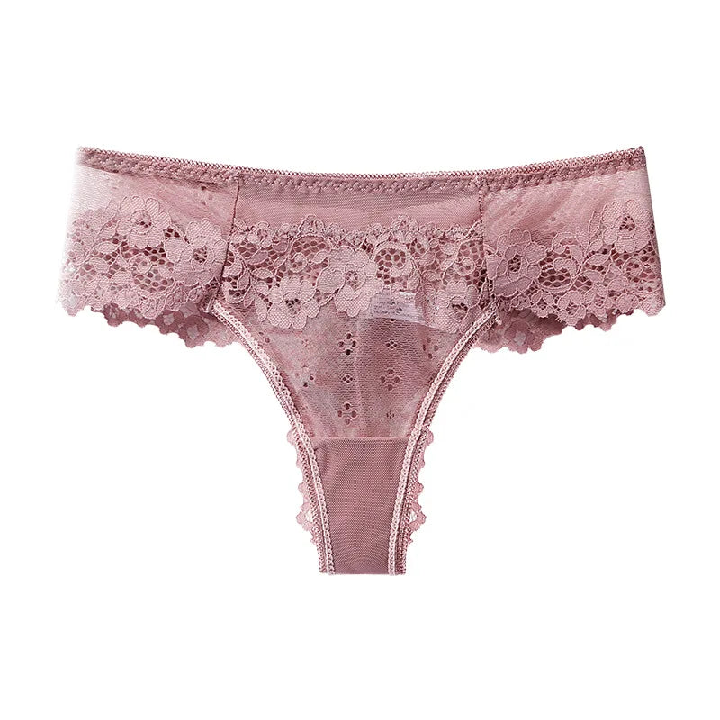 Lace Thong Women Lace Low Waist Panties Sexy Transparent Underwear Ladies - Shaners Merchandise