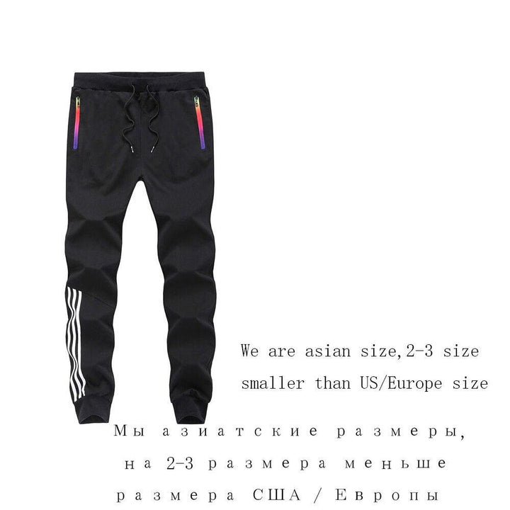 Tracksuit Bottoms Mens Casual Pants Cotton Sweatpants Mens Joggers Striped Pants Gyms Clothing Plus - Shaners Merchandise