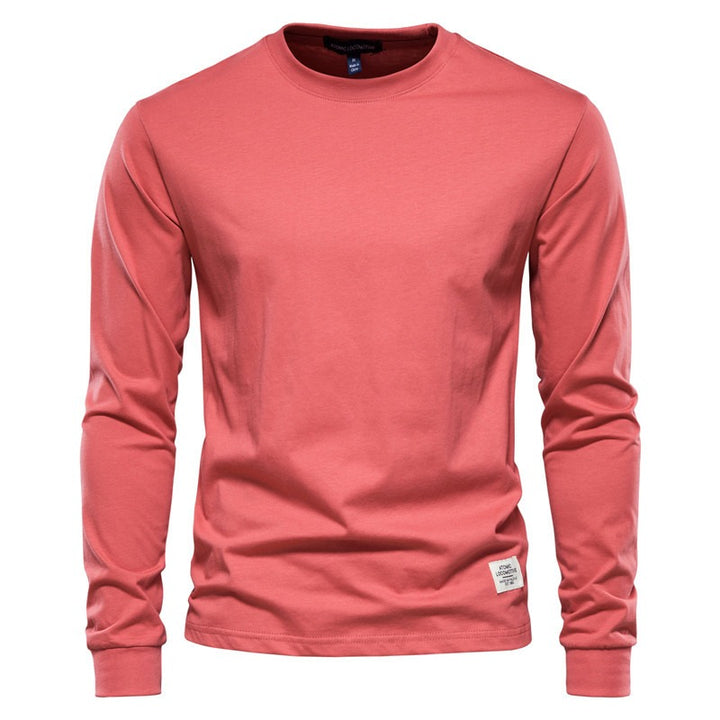 Autumn Fashion Long Sleeve New Men's Solid Long Sleeve Top High Street Inner Cotton T-Shirt - Shaners Merchandise