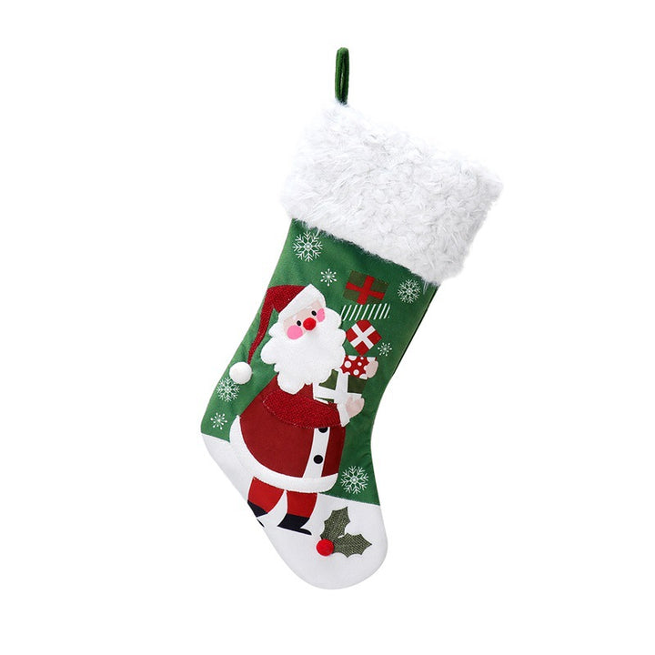 Christmas decorations Christmas pendants Christmas socks Santa Claus snowman velvet socks Christmas socks gift bags