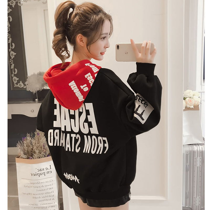 Hoodies Women Fashion Sweatshirts Long Sleeve Hoodies Print Letter Female Tracksuits Sportswear - Shaners Merchandise