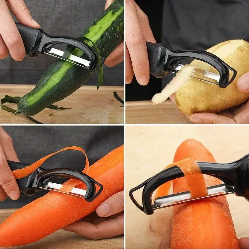 Swivel Vegetable Peeler with Dual Blades Stainless Steel Potato Peeler for Left And Right Handers Fruit Peeler with Anti-Slip