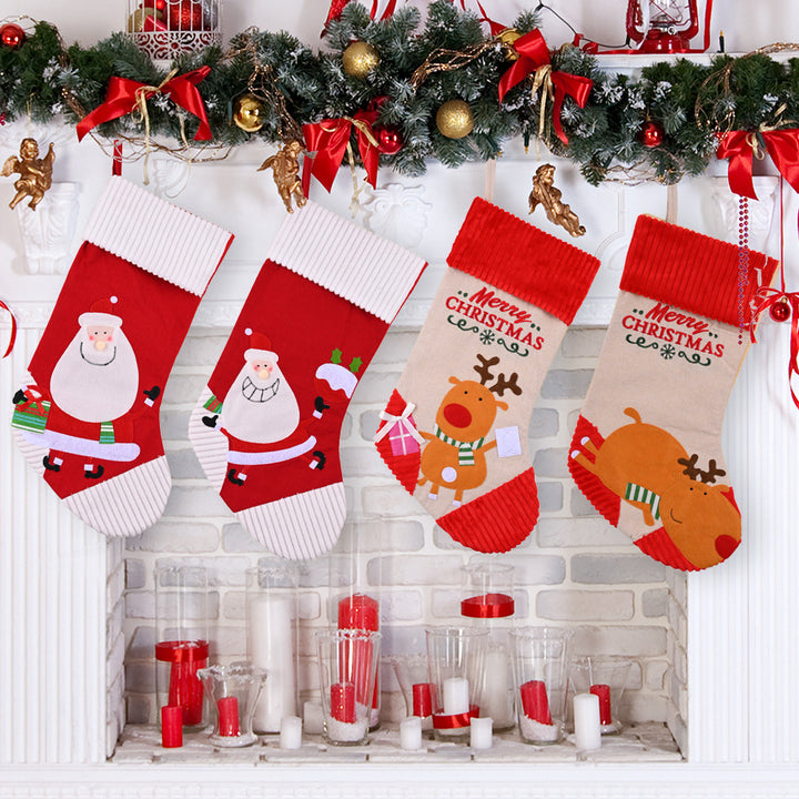 Christmas Decoration Products Cartoon High end Christmas Socks Elk Gift Socks Children's Gift Bags Pendants