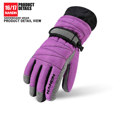 NANDN Ski Gloves Snowboard Gloves Snowmobile Motorcycle Riding Winter Gloves Windproof Waterproof Unisex Snow Gloves