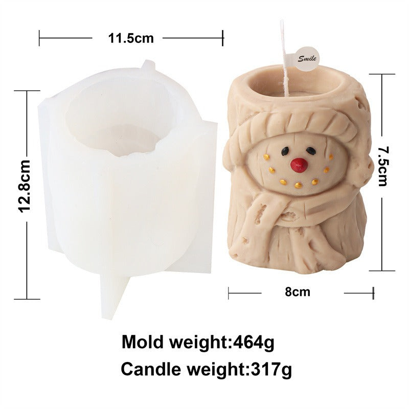 Christmas candle mold gingerbread man Santa Claus snowman deer head gift box scented candle holder mold