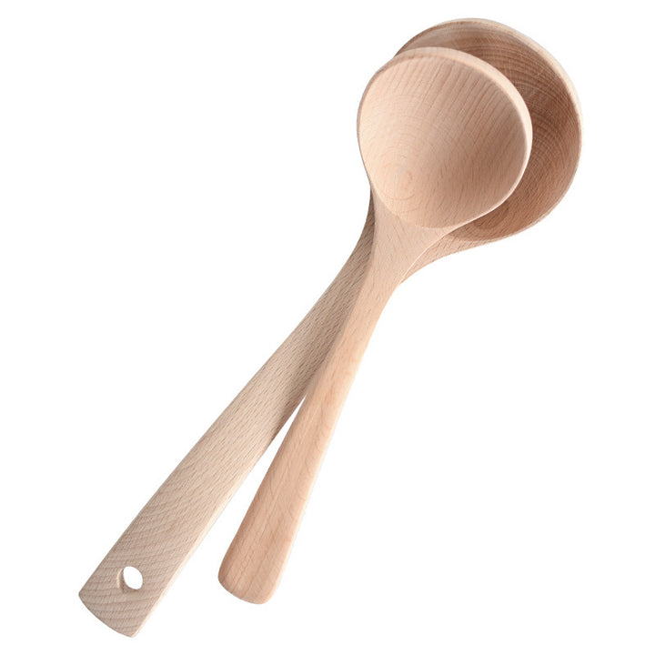 Beech Wood Spoon Home Kitchen Wooden Tableware Kitchenware Spoon