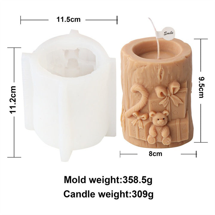 Christmas candle mold gingerbread man Santa Claus snowman deer head gift box scented candle holder mold