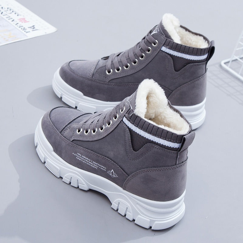 Cotton winter snow boots for women thickened and fleece ankle boots - Shaners Merchandise