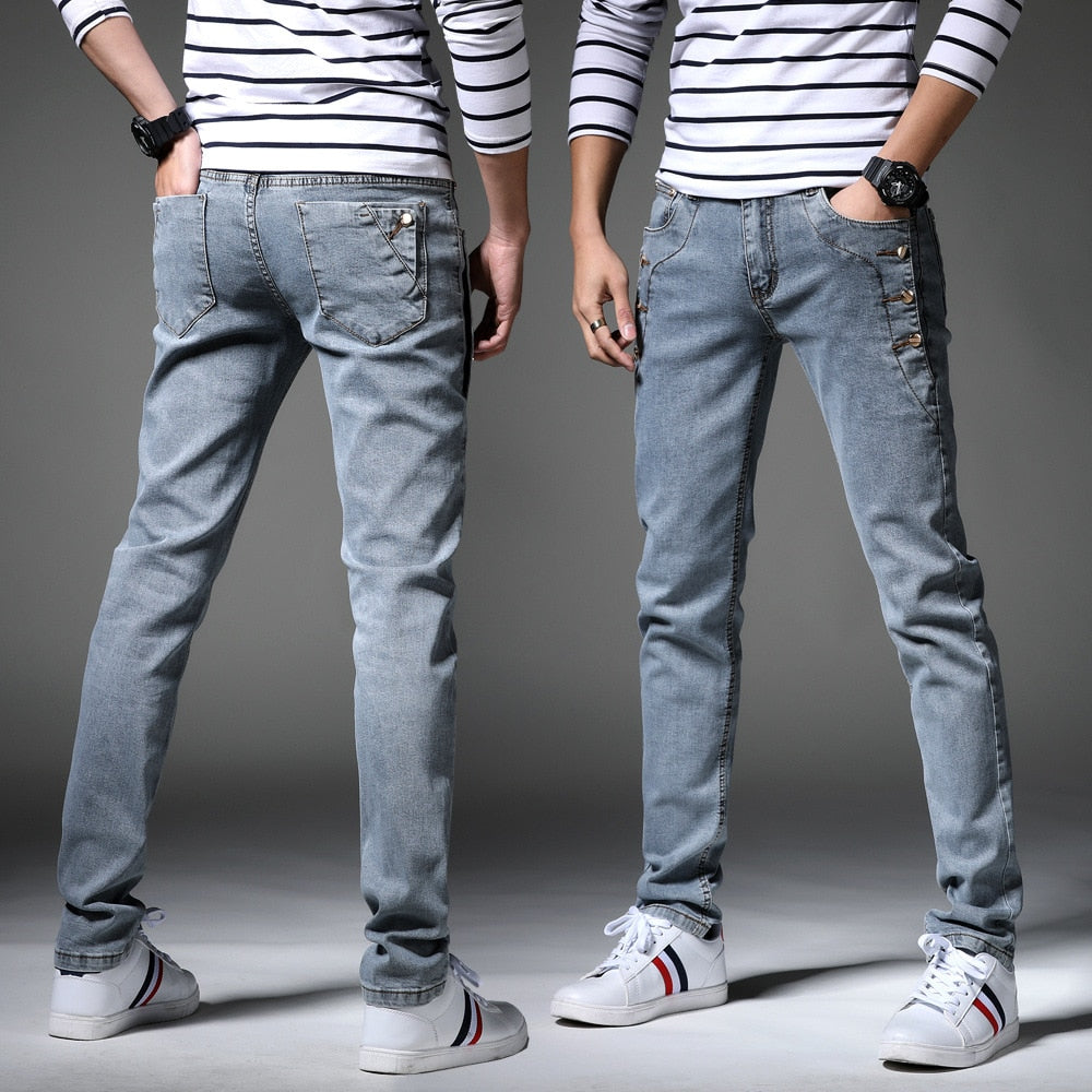 Denim Skinny Jeans Distressed Men Spring Autumn Clothing Good Quality - Shaners Merchandise