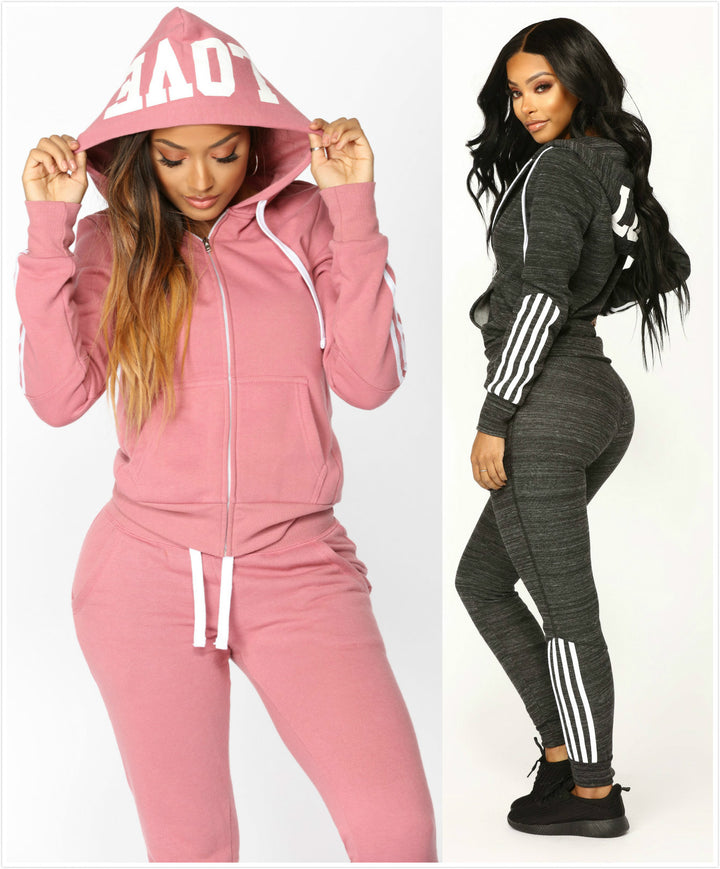 Pant Tops 2Pcs Set Women Ladies Tracksuit Crop Hoodies Sweatshirt Pants Sets Leisure Wear Casual Suit - Shaners Merchandise