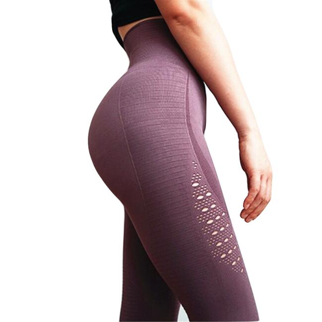 Super Stretchy Gym Tights Energy Seamless Tummy Control Yoga Pants High Waist Sport Leggings Purple Running Pants Women - Shaners Merchandise