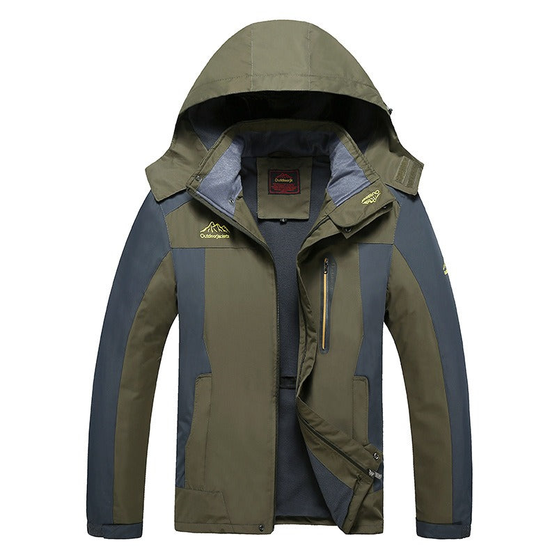 Hot selling autumn and winter oversized men's plush and thick assault jackets for outdoor sports, warmth, and mountaineering