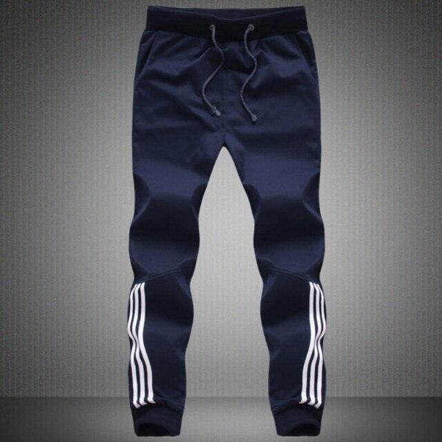 Tracksuit Bottoms Mens Casual Pants Cotton Sweatpants Mens Joggers Striped Pants Gyms Clothing Plus - Shaners Merchandise