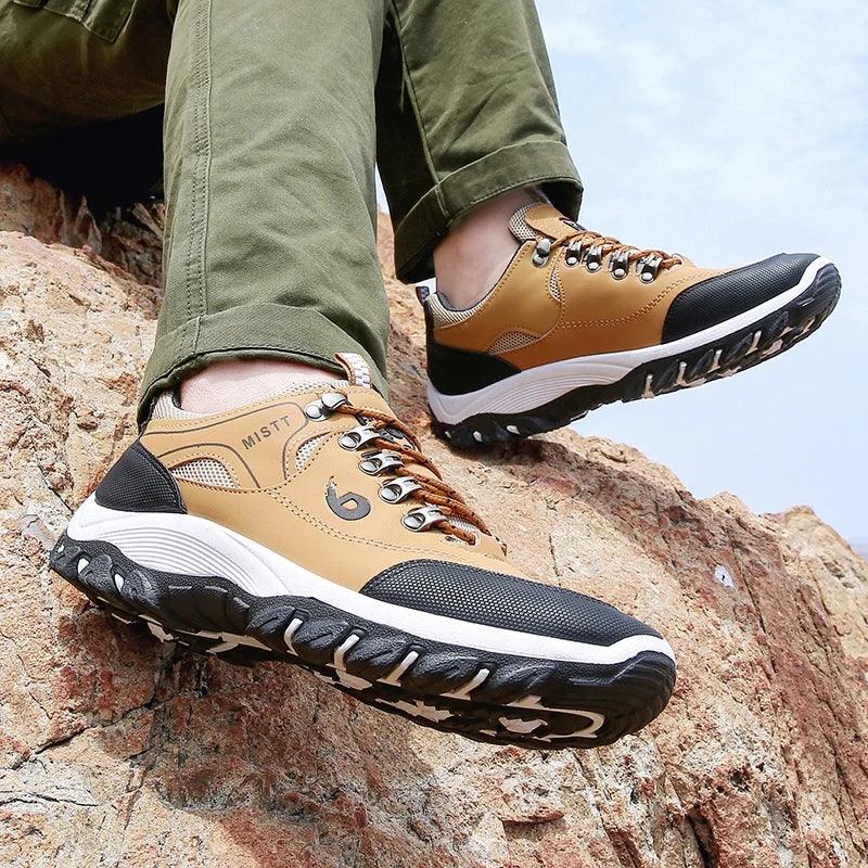 Men's Hiking Shoes Leather Men's Casual Shoes Outdoor Mens Sport Trekking Shoes - Shaners Merchandise