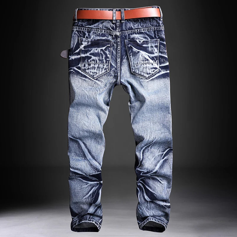 Jeans Men Male Jean Homme Mens Men'S Classic Fashions Pants Denim Biker Pant - Shaners Merchandise