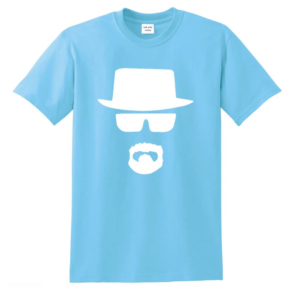 Breaking Bad Men Top Quality Streetwear 100% Cotton Loose Heisenberg Printed - Shaners Merchandise