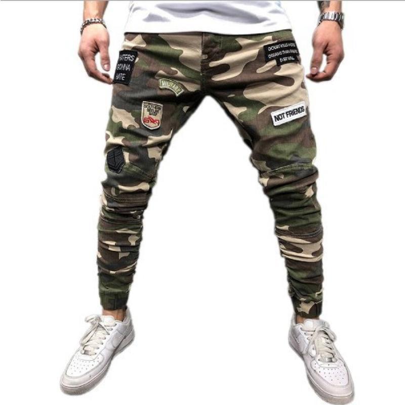 Leggings Mens Slim Fit Straight Streetwear Men Camouflage Jeans Designers - Shaners Merchandise